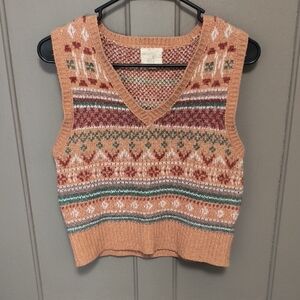 Hippie Rose Multicolor Knit Sweater Vest